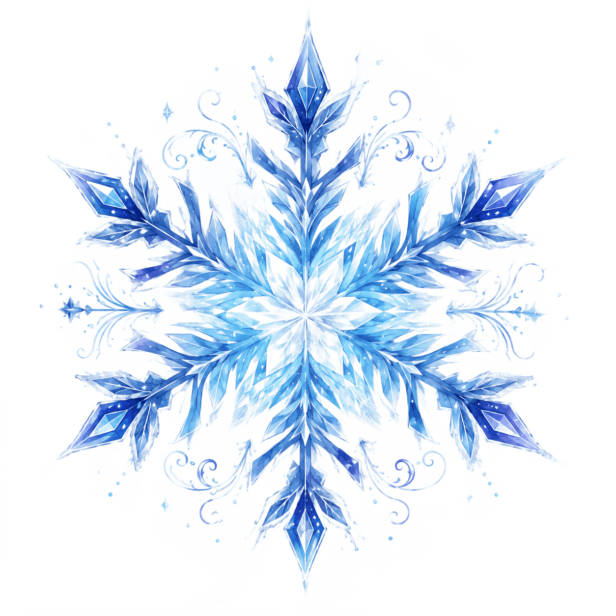Flocon de glace illustré