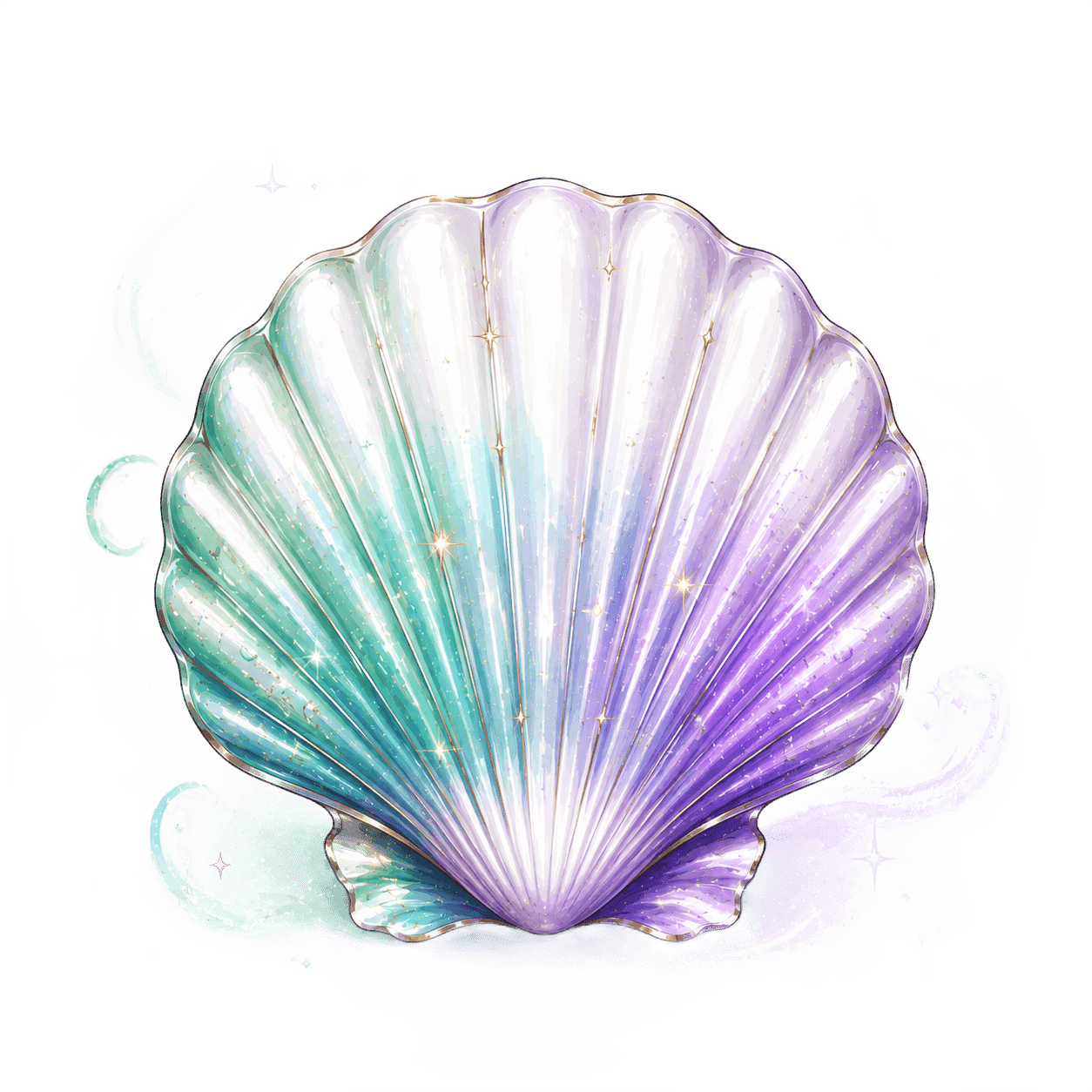 Coquillage nacré illustré