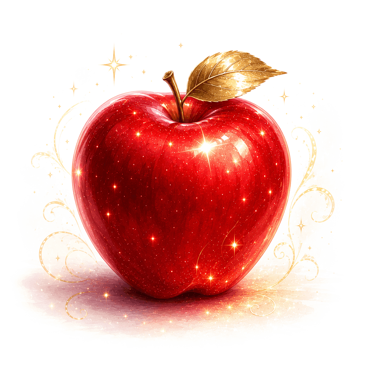 Pomme enchantée scintillante de Blanche-Neige